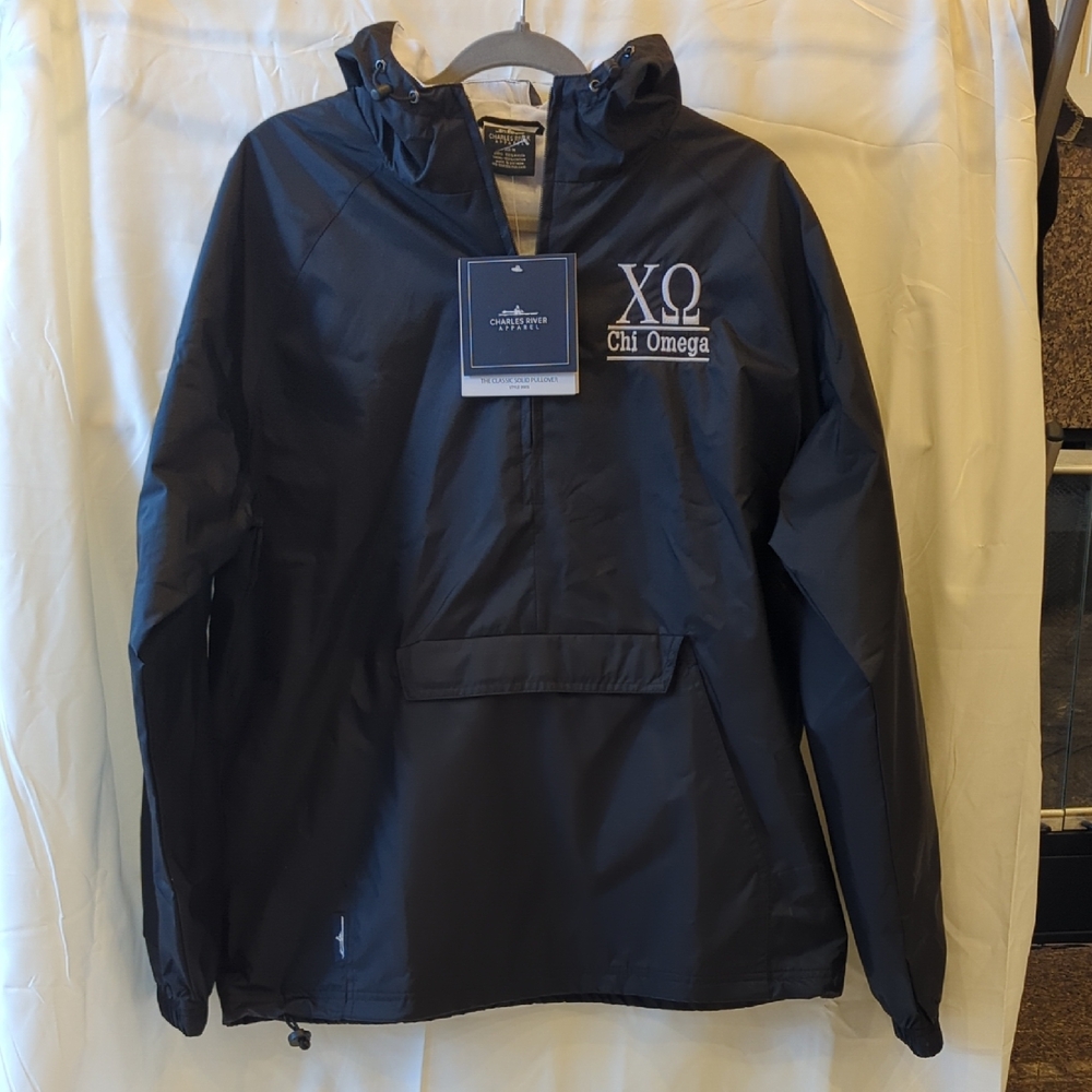 Charles River Apparel Black Pullover Chi O